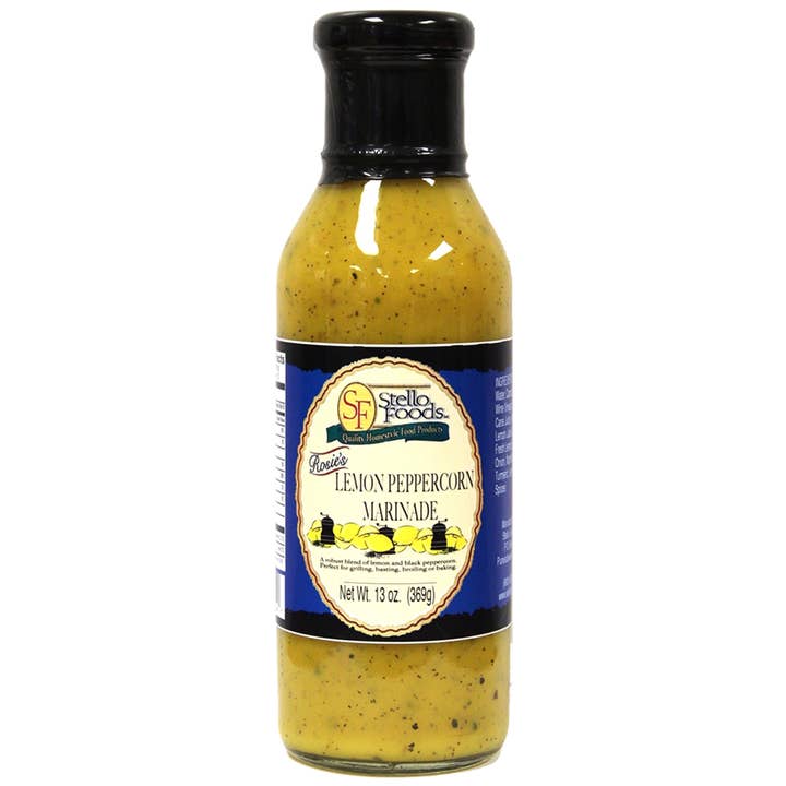 Stello Foods - Rosie's Lemon Peppercorn Marinade 13 oz for wholesale by Stello Foods, Inc.