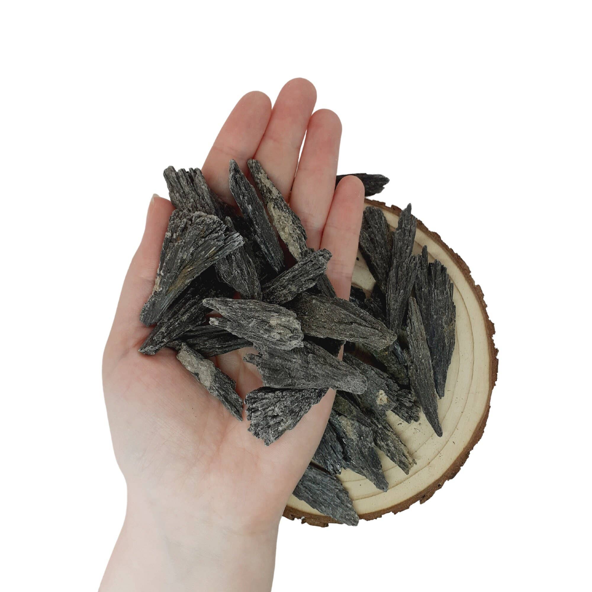 A Thousand Crystals - Venta al por mayor Piedras/cristales espirituales - Cristal de cianita, áspero, negro, fragmentos de piedras preciosas sin procesar (copia)2