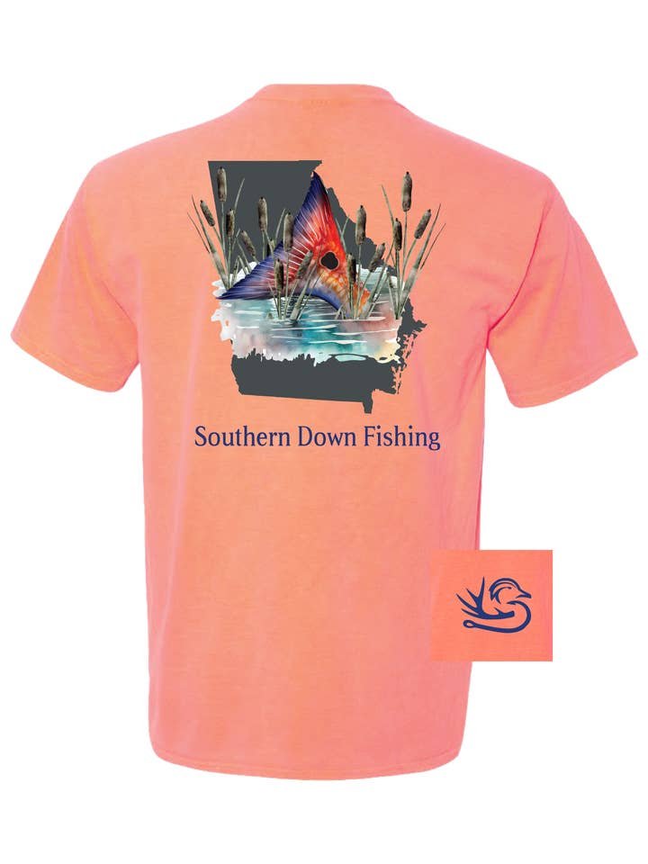 Georgia Redfish Tee for wholesale by Southern Down Outfitters