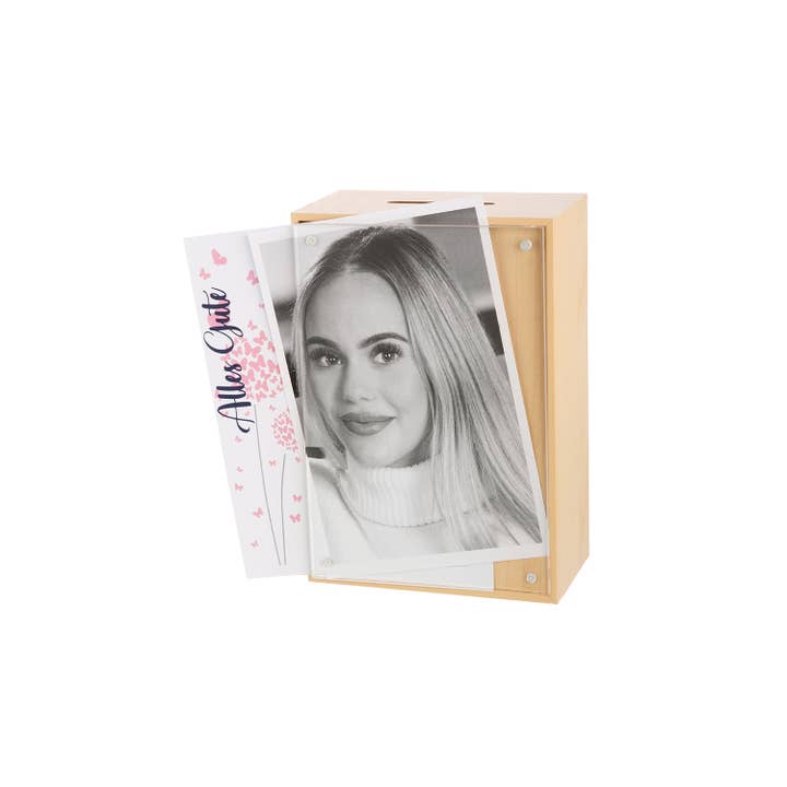 clear brown Photo frame, rectangular money box Swap, h.16 cm for wholesale on Faire4