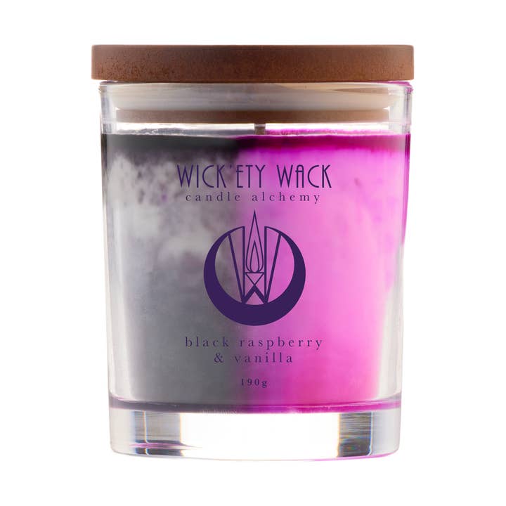 Black Raspberry & Vanilla Candle for wholesale by Wickety Wack Candles
