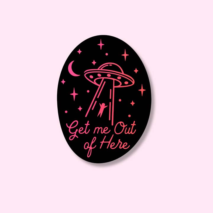 Little Viper Co - Wholesale Sticker - Get Me Out Of Here UFO Alien Sticker1