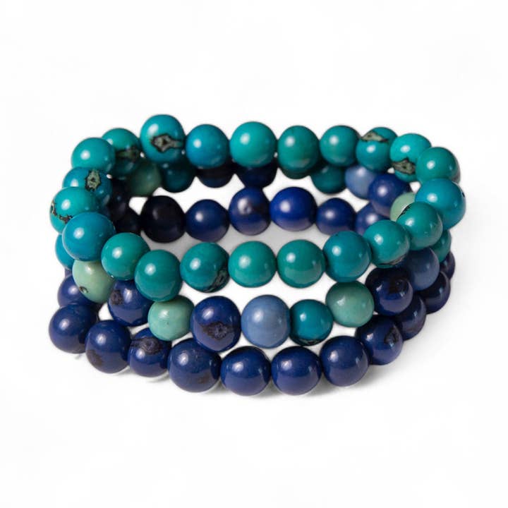 Stapelbart armband med lager av acai-äpplen för wholesale av Organic Tagua Jewelry