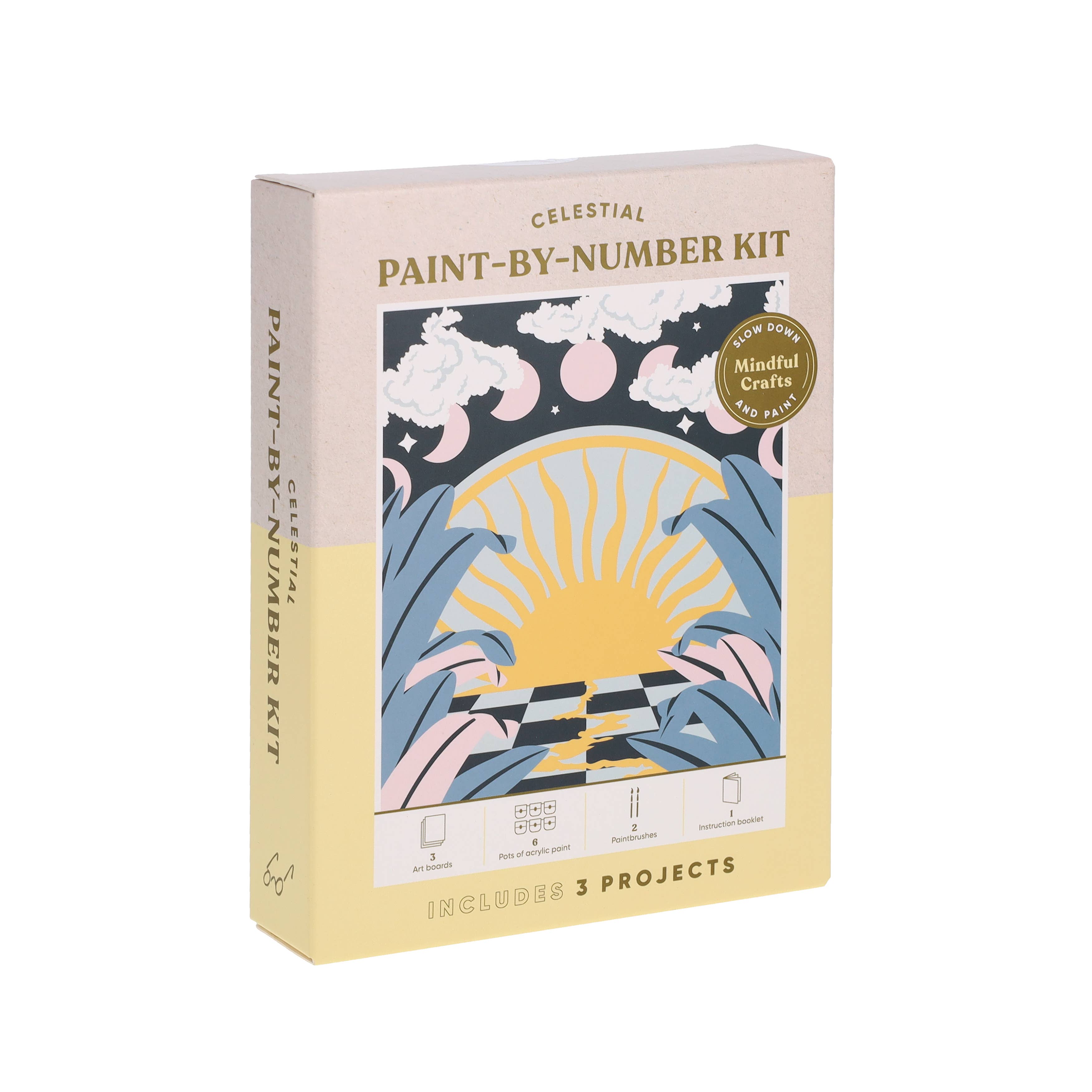 Chronicle Books - Wholesale Paint Set - Mindful Crafts: Celestial Paint-by-Number Kit1