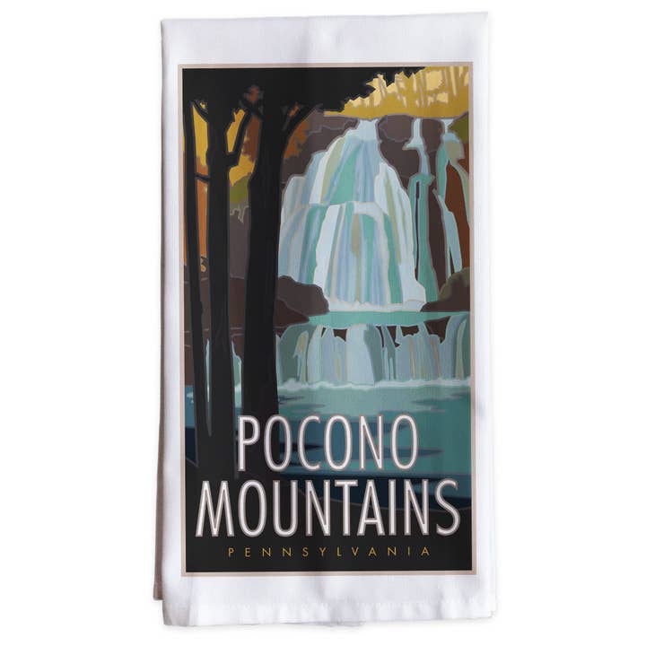 Monti Pocono, Pennsylvania - Strofinaccio per la vendita all'ingrosso da parte di Travel Posters by M&W Design Co.
