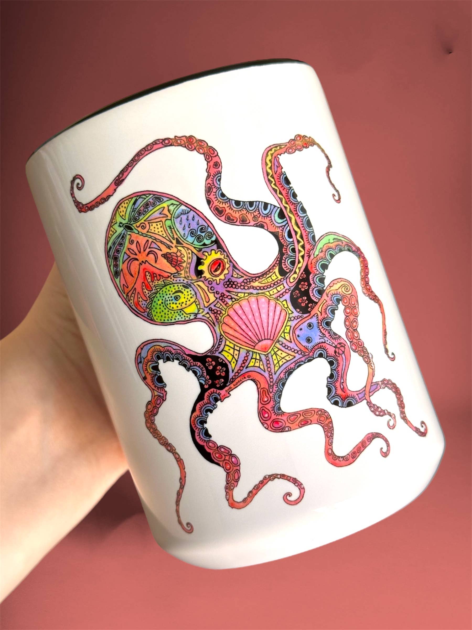 EarthArt International – wholesale Coffee mug – Octopus 15 oz Mug2