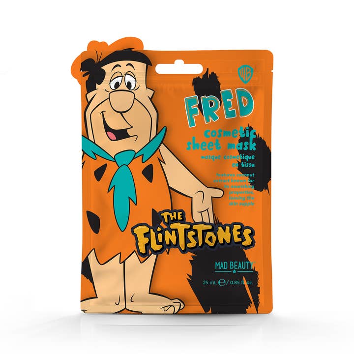 Mad Beauty USA LLC - Wholesale Skincare Face Mask - Mad Beauty Warner Flintstones Cosmetic Sheet Mask - Fred