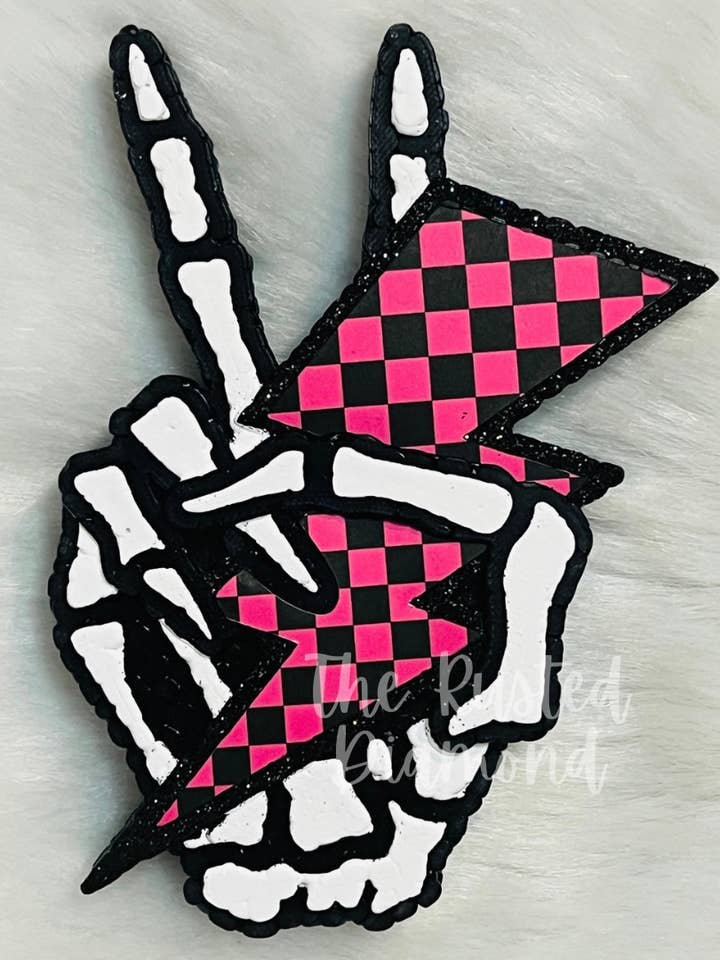 Checkered Skelly Hand for wholesale by The Rusted Diamond