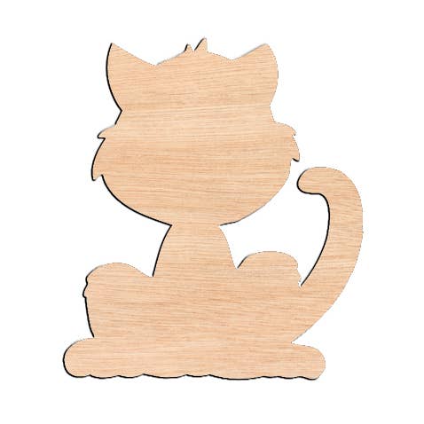 Katze - Rohholzausschnitt für den Großhandel von Ortmann Woodcraft