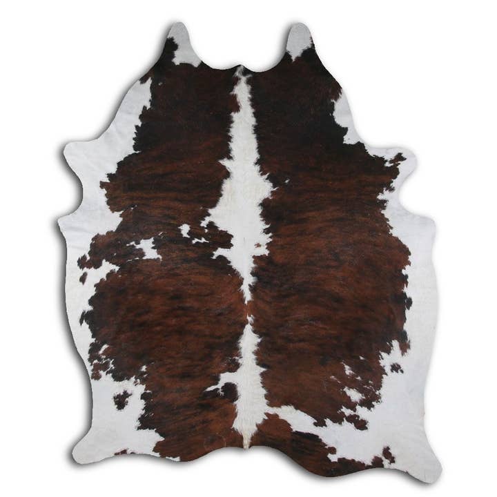 White Bone Brindle Jumbo Cowhide Size 7-8 ft big for wholesale by Western Linens
