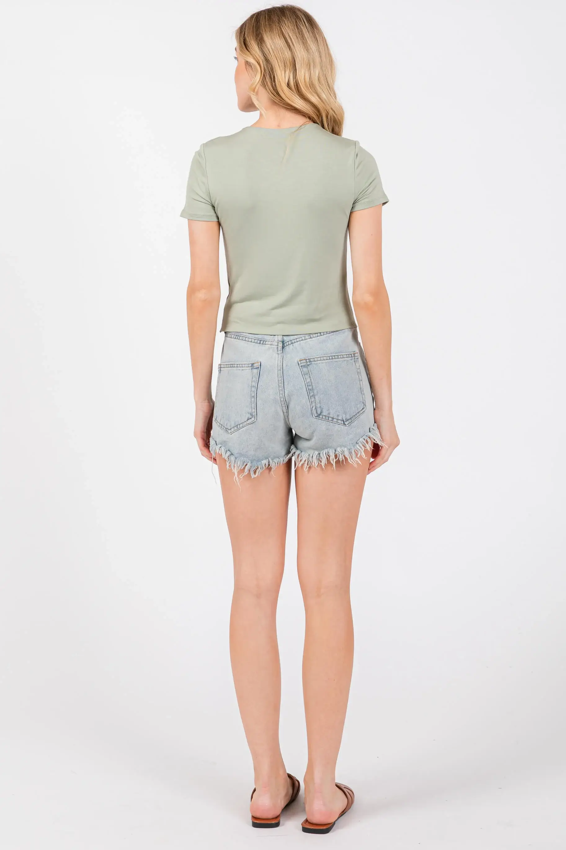 Final Touch - Wholesale Knit Top - Women's - Rayon Modal Basic Crop Top - T3107332