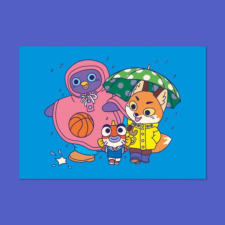 Postcard "In the Rain" - A6 Format for wholesale by Yeaaah! Studio