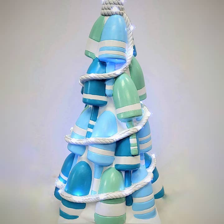 Lobster Buoy tree sculpture for wholesale by LISART LLC