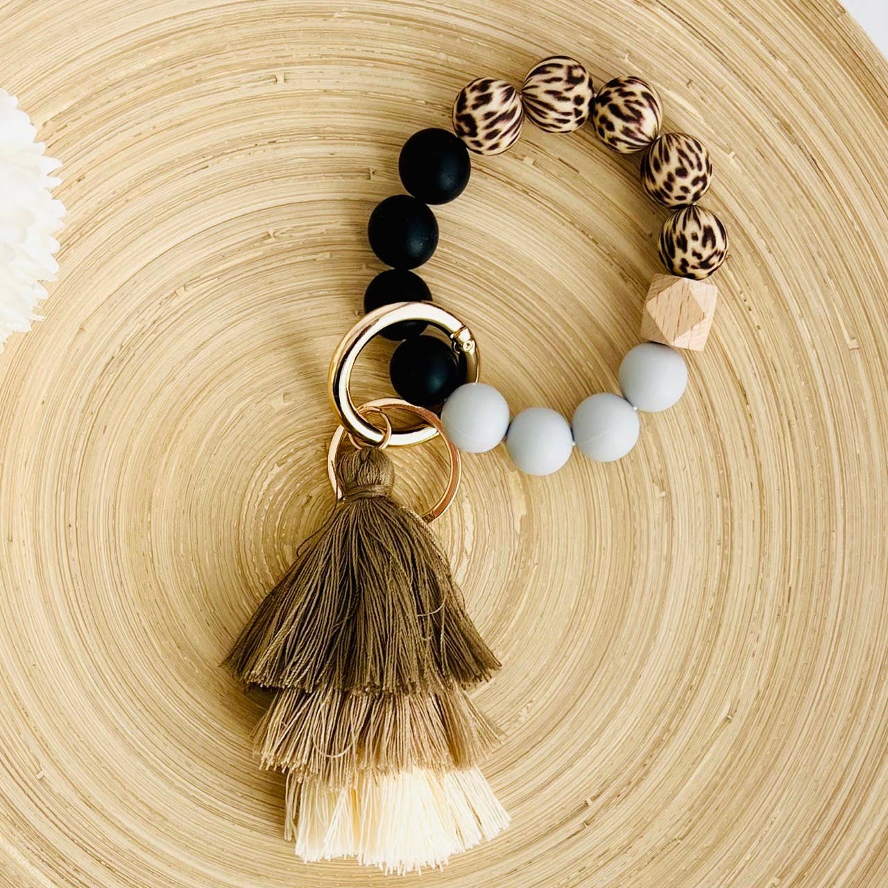 Tiny Gift Society - Wholesale Keychain Bracelet - Bangle Keychain | Silicone Wristlet Key Ring | Ombre Tassel5