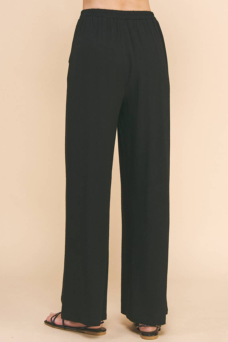 Allie Rose - Vendita all'ingrosso Pantalone - Donna - Pantaloni in morbido lino con tasche3