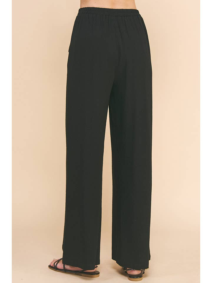 Allie Rose - Vendita all'ingrosso Pantalone - Donna - Pantaloni in morbido lino con tasche3