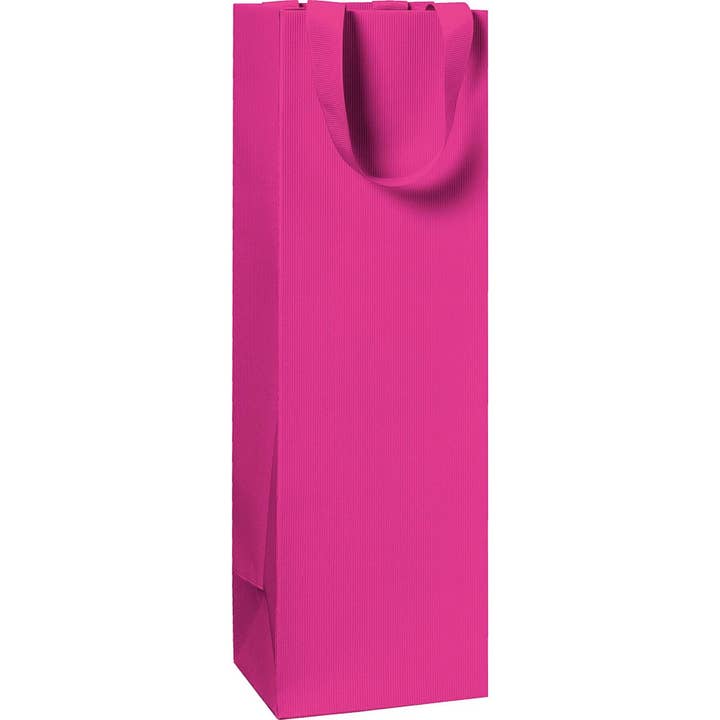 Giftwrap UK – wholesale Gift bag – Cerise Gift Bag - Embossed - Ribbon Handle3