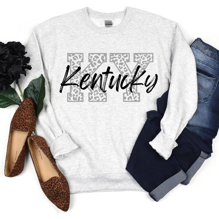 Sweatshirt léopard Kentucky pour la vente par Farmtown Printing Company