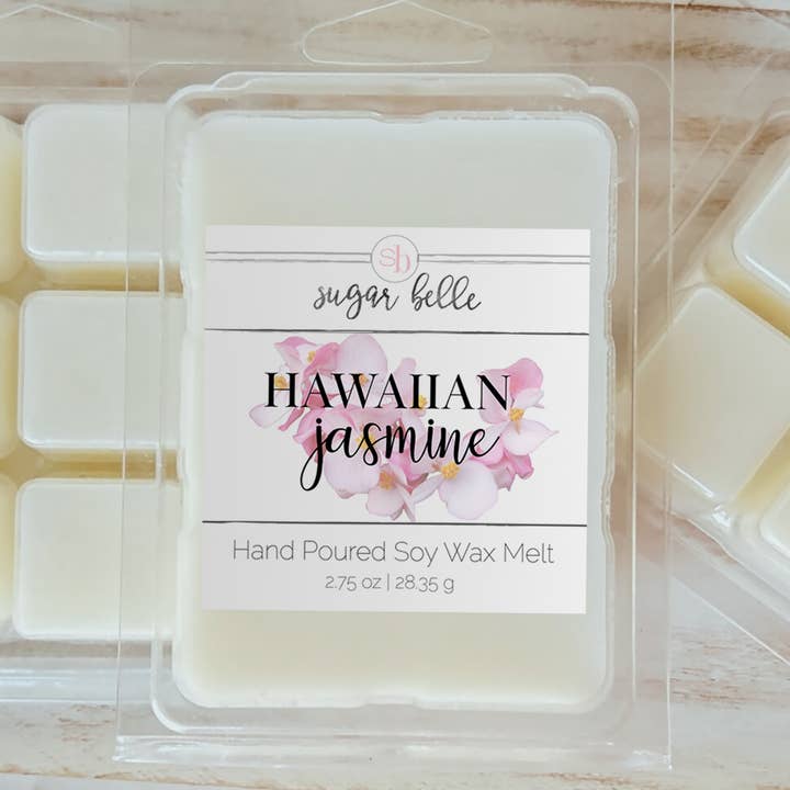 Fusion de cire de soja au jasmin hawaïen pour la vente par Sugar Belle