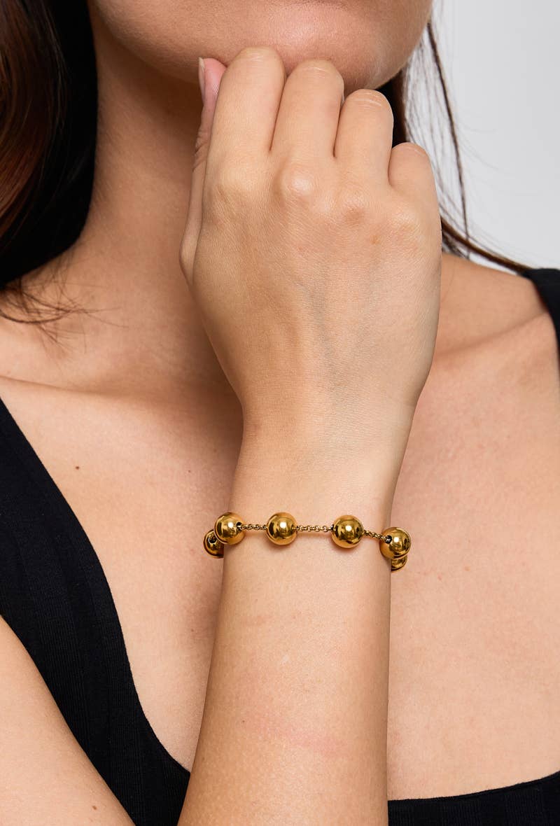 BYREN | ÉLINE L'ATELIER - Wholesale Wristlet - 324YC01 stainless steel ball bracelet2