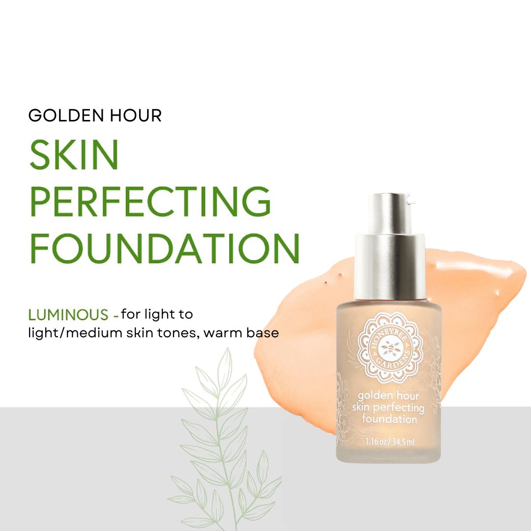 Honeybee Gardens Natural Cosmetics & Body Care – wholesale Foundation – Golden Hour Skin Perfecting Foundation8