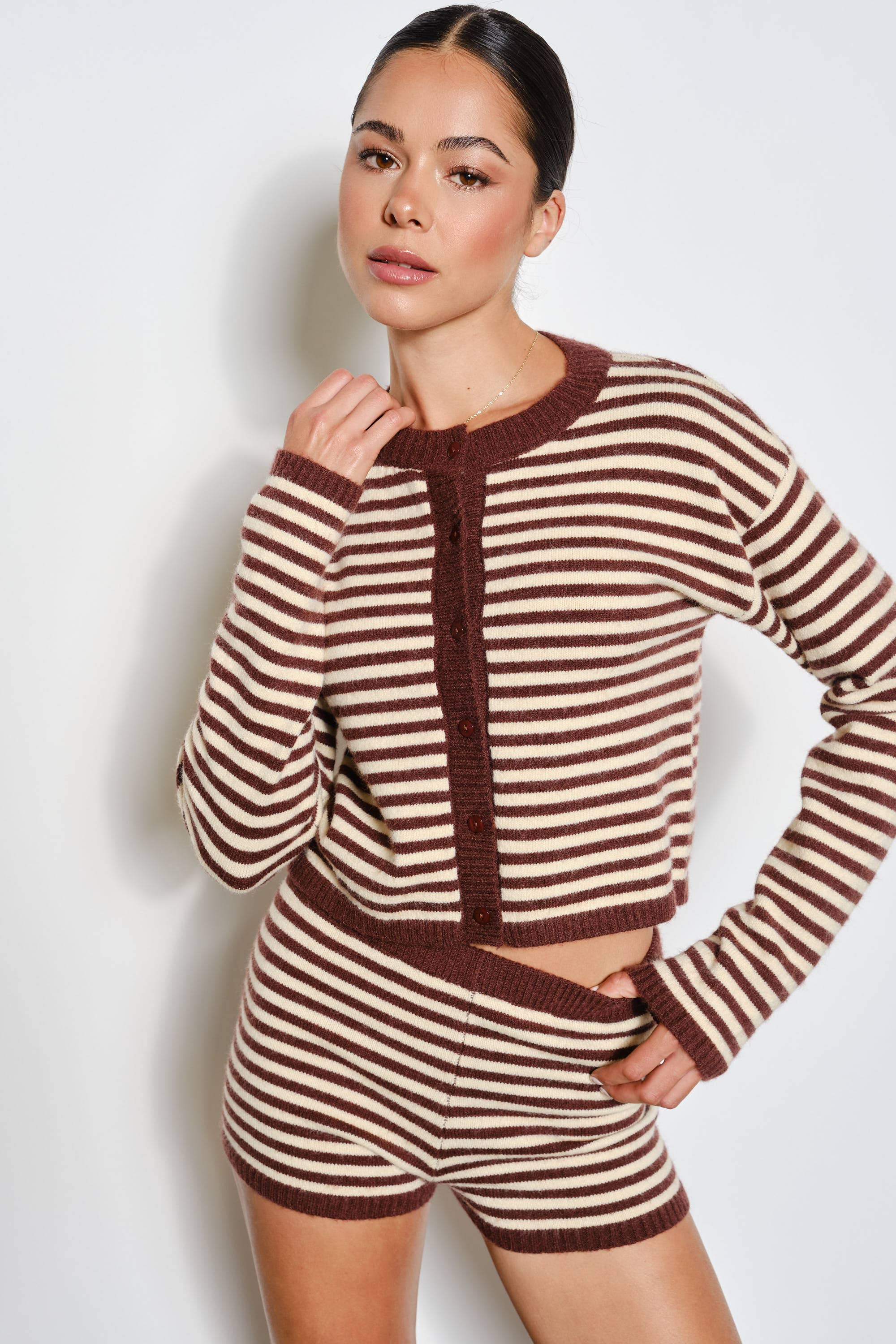 Pretty Garbage - Wholesale Cardigan - Women's - CAREY BUTTON UP CARDIGAN1