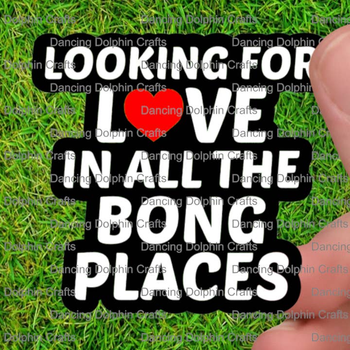 Heartfelt Search: Love & Laughter Vinyl Sticker for wholesale by Dancing Dolphin Crafts