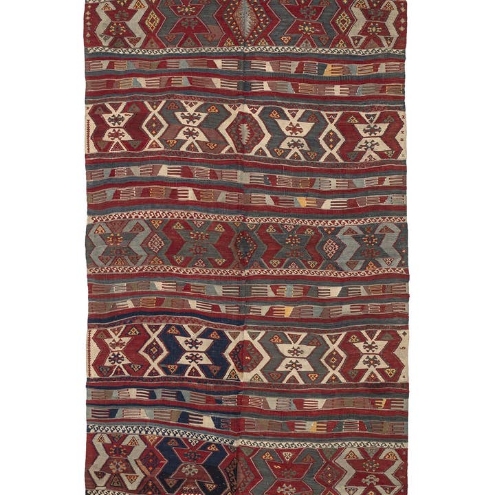 (4'11'' x 11') Antik Handgjord Turkisk Stor Kelimmatta för wholesale av Rugtolia