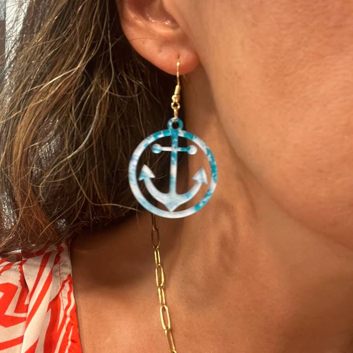 Comer Teng Studio - Wholesale Dangle Earrings - Acrylic Ocean Anchor Earrings2