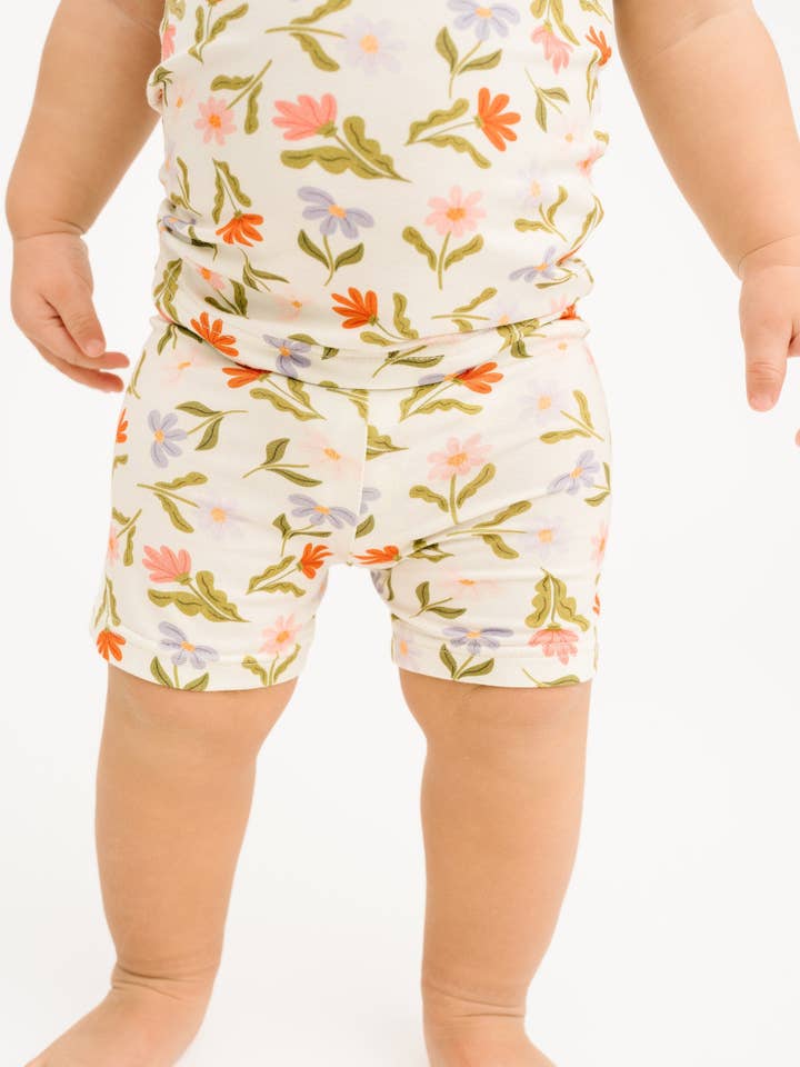 Daisy Daydream Bamboo Shorts Set for wholesale by Little One Shop