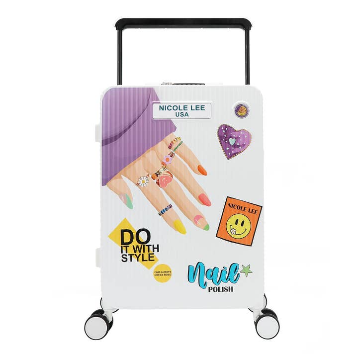 20 INCH RIBBED CARRY-ON SUITCASE for wholesale by Nicole Lee USA