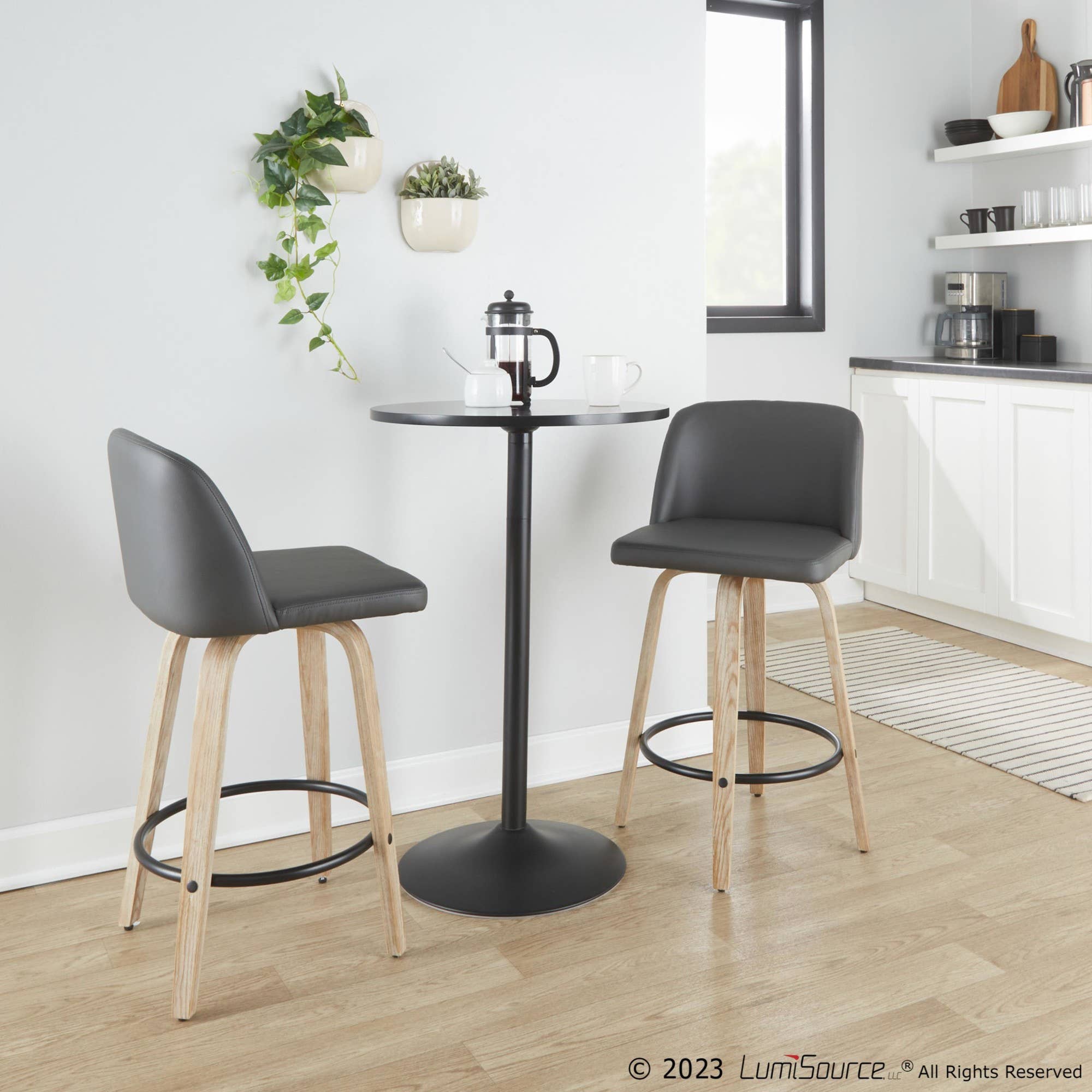 LumiSource and Grandview Gallery - Wholesale Stool - Toriano 26" Fixed Height Counter Stool Q - Set of 296