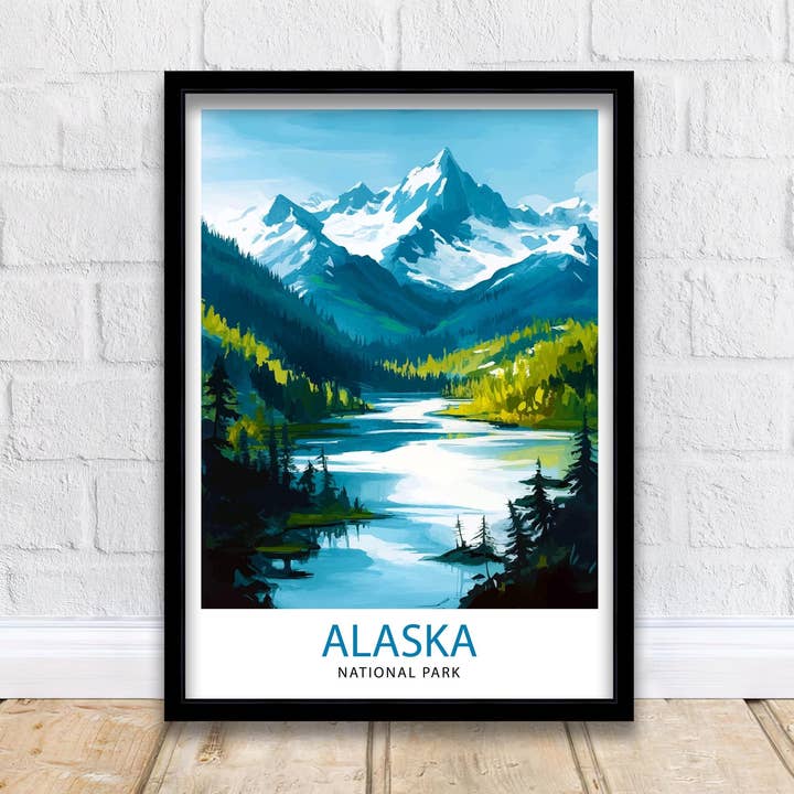 Alaska National Park Travel Poster for wholesale by InkNPrintz