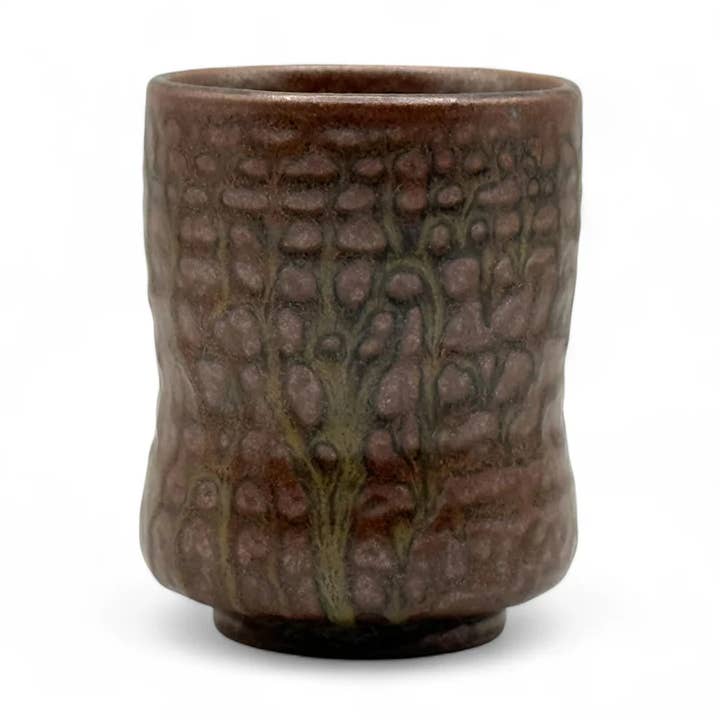 Tsuchi Brown Kamui-yaki Tokunoshima Yunomi - Japanese Teacup for wholesale by Inoue Tea