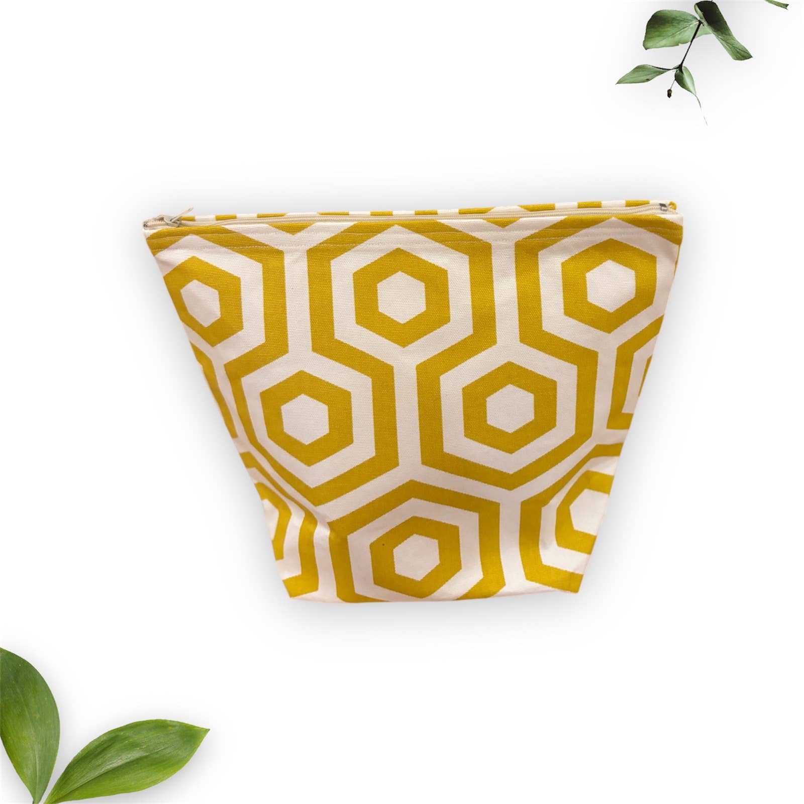 everydaybags.gifts – wholesale Toiletry bag – women's – Eco-Friendly Handmade Washbag – Hex Saffron Fabric0