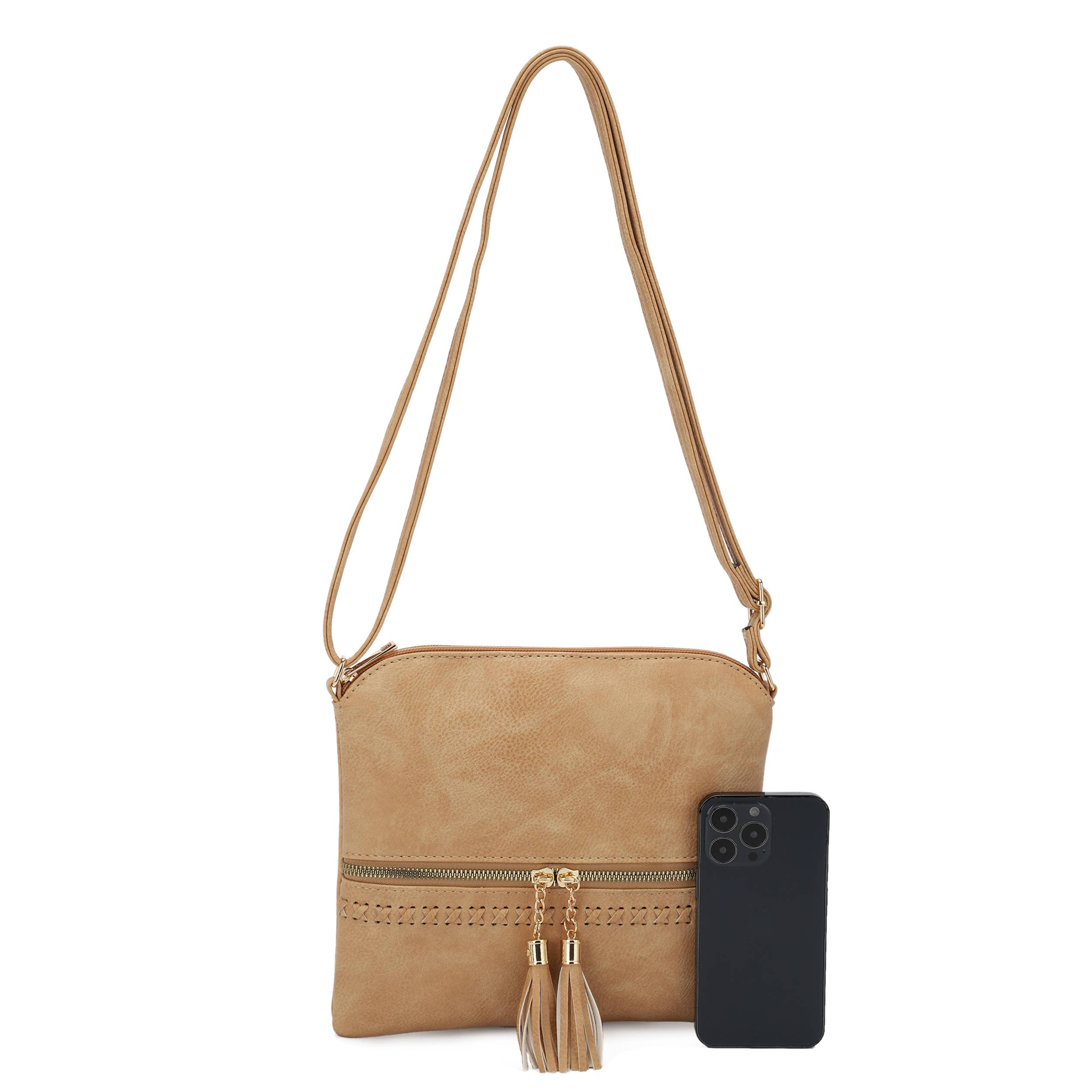 KAYLA+AVA - Wholesale Crossbodytas - Dames - JILLIAN CROSSBODY MET VLECHTWERK EN KWASTJE4