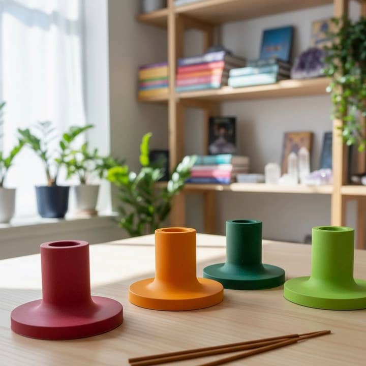 Portacandele Minimalista in Jesmonite: Versione Solida o Marmorizzata per la vendita all'ingrosso da parte di Supranova