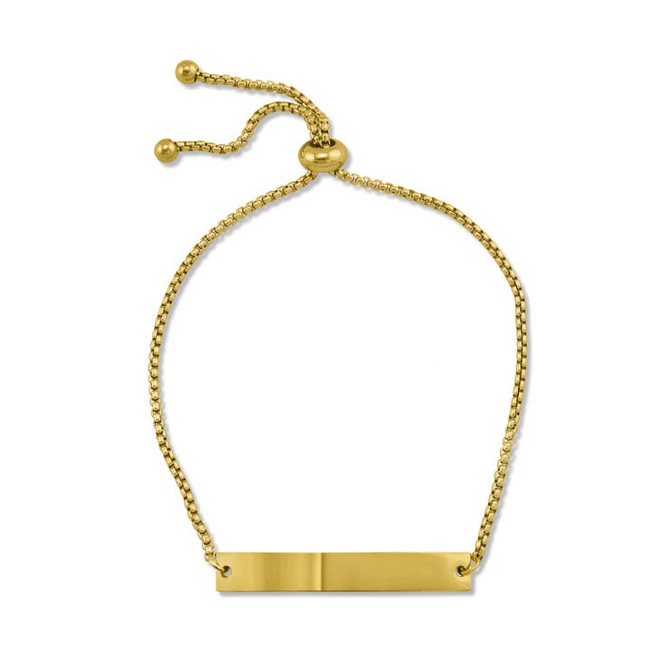 Adjustable Stainless Steel Curved Bar Bracelet for wholesale by WJW