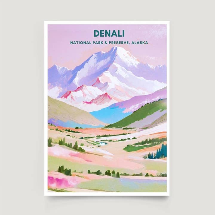 Denali National Park & Preserve Print | Poster for wholesale by Across Our Land