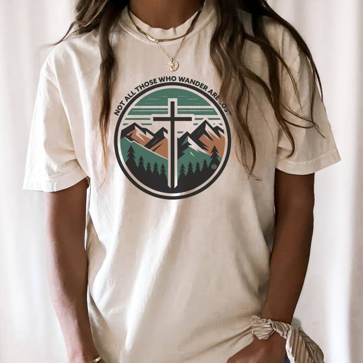 Never Lose Hope Designs - Wholesale Screen Printed T-Shirt - Women's - Not All Those Who Wander Are Lost Tee