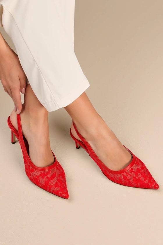 Chase+Chloe - Wholesale High Heels - Women's - BETHANY-1 POINTED TOE LACE SLINGBACK STILETTO HEEL8