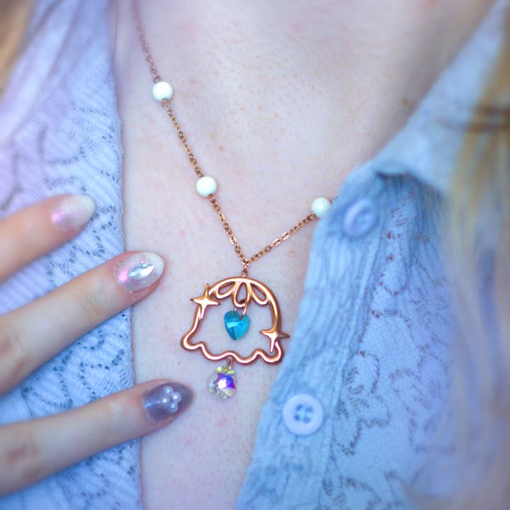 "Jellyfish Garden" Pearl Necklace (3 Colors) for wholesale by Prismono