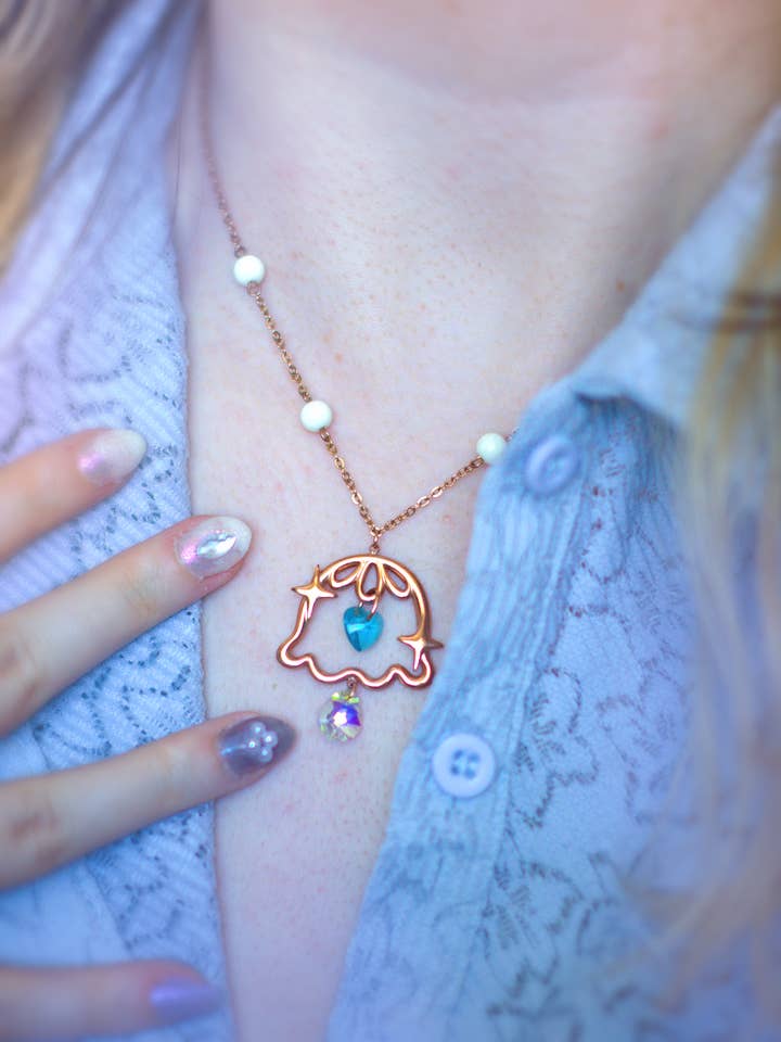 "Jellyfish Garden" Pearl Necklace (3 Colors) for wholesale by Prismono