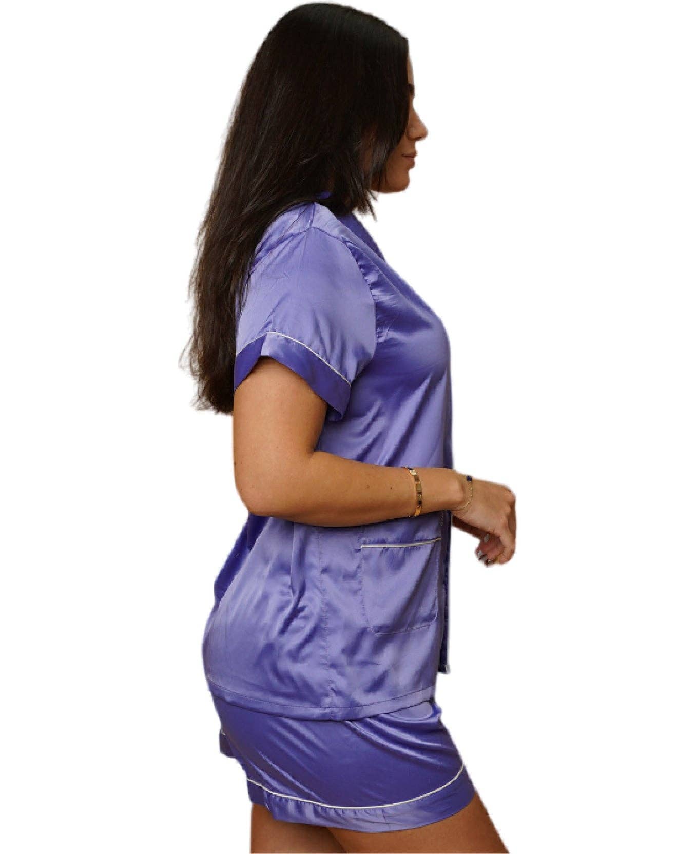 Taniri - Wholesale Sleepwear Set - Women's - ASHLEY SHORT MATTE SATIN PAJAMAS47