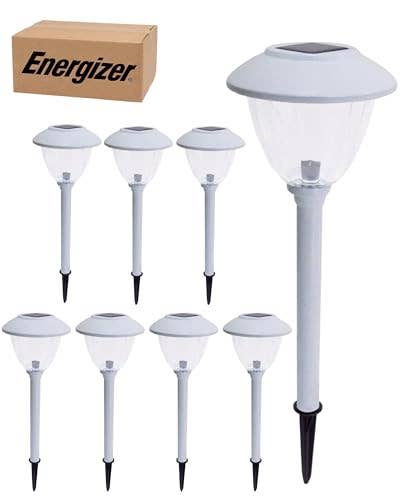 OutdoorSolarOutlet – wholesale Outdoor/lawn light – Energizer 8 Pack Solar Pathway LED Lights Outdoor-Stainless Steel 15 Lumen1