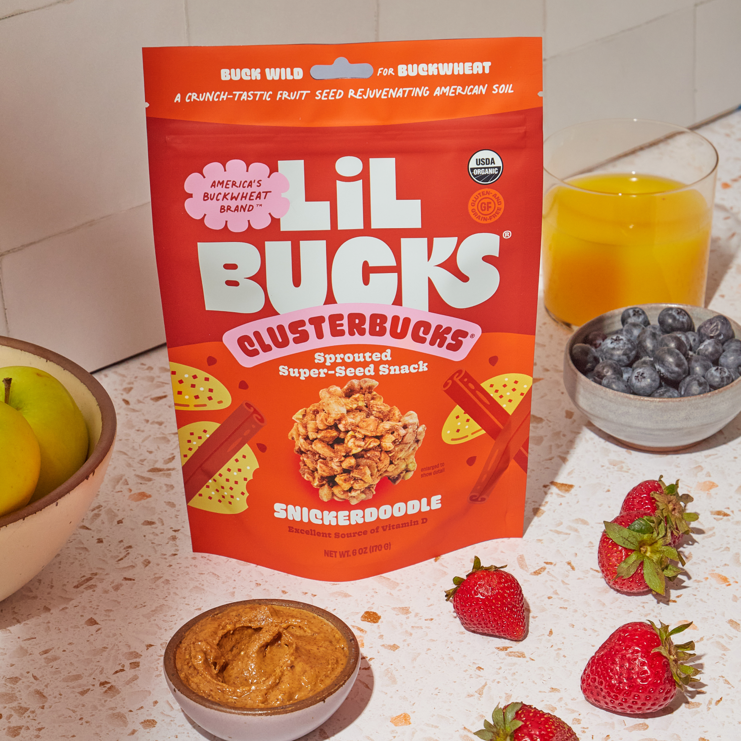 Lil Bucks - Wholesale Granola - Clusterbucks Gluten-Free Bites - Snickerdoodle - 6pk2