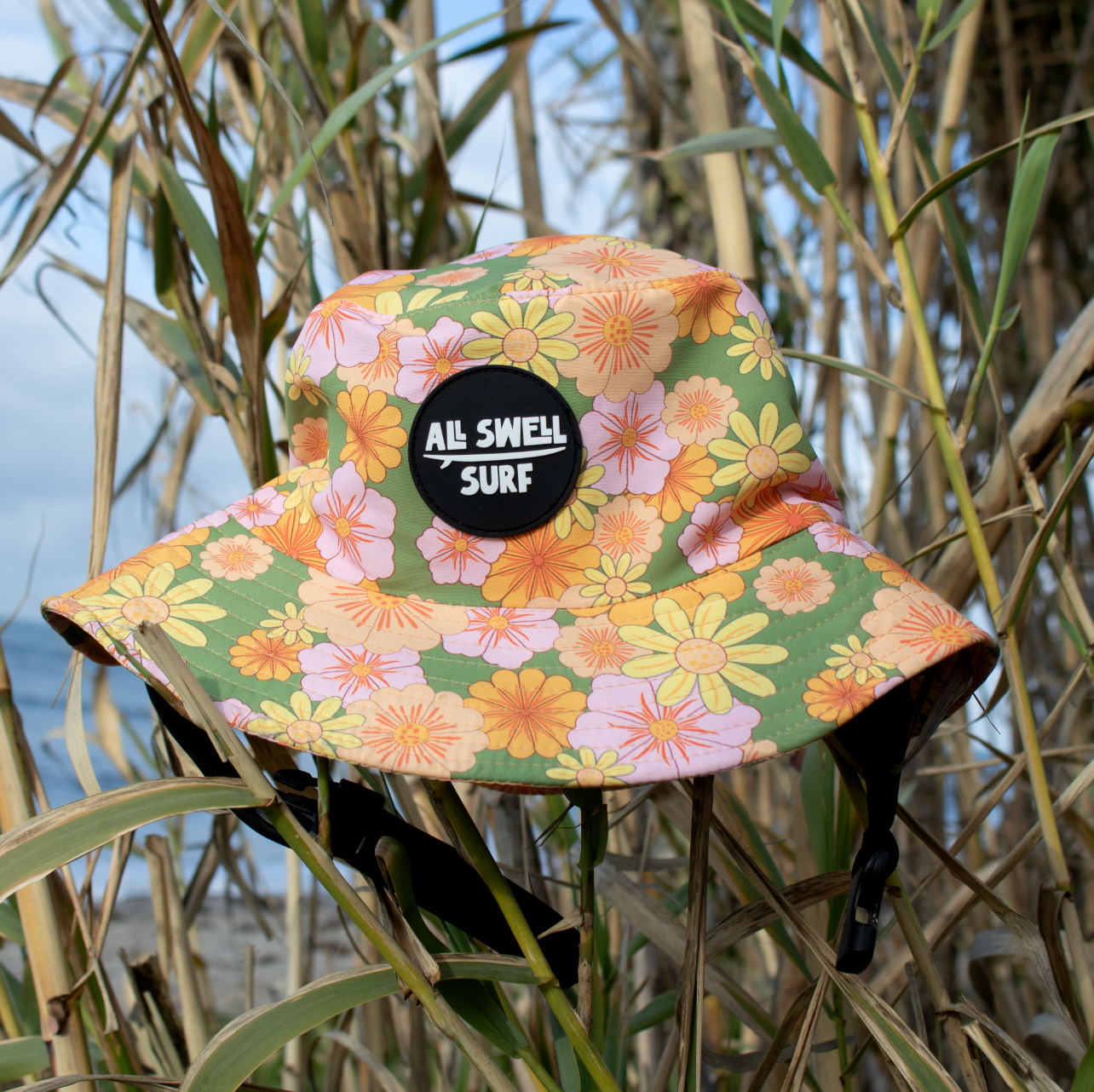 All Swell Surf - Wholesale Bucket Hat - Women's - All Swell Retro Bloom Surf Hat1