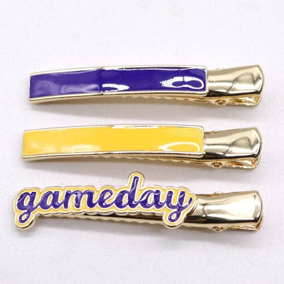 MiMi Wholesale - Wholesale Hair Accessories Set - Women's - KPIN1004 Game Day Collegiate 3 Piece Hairclip Set2
