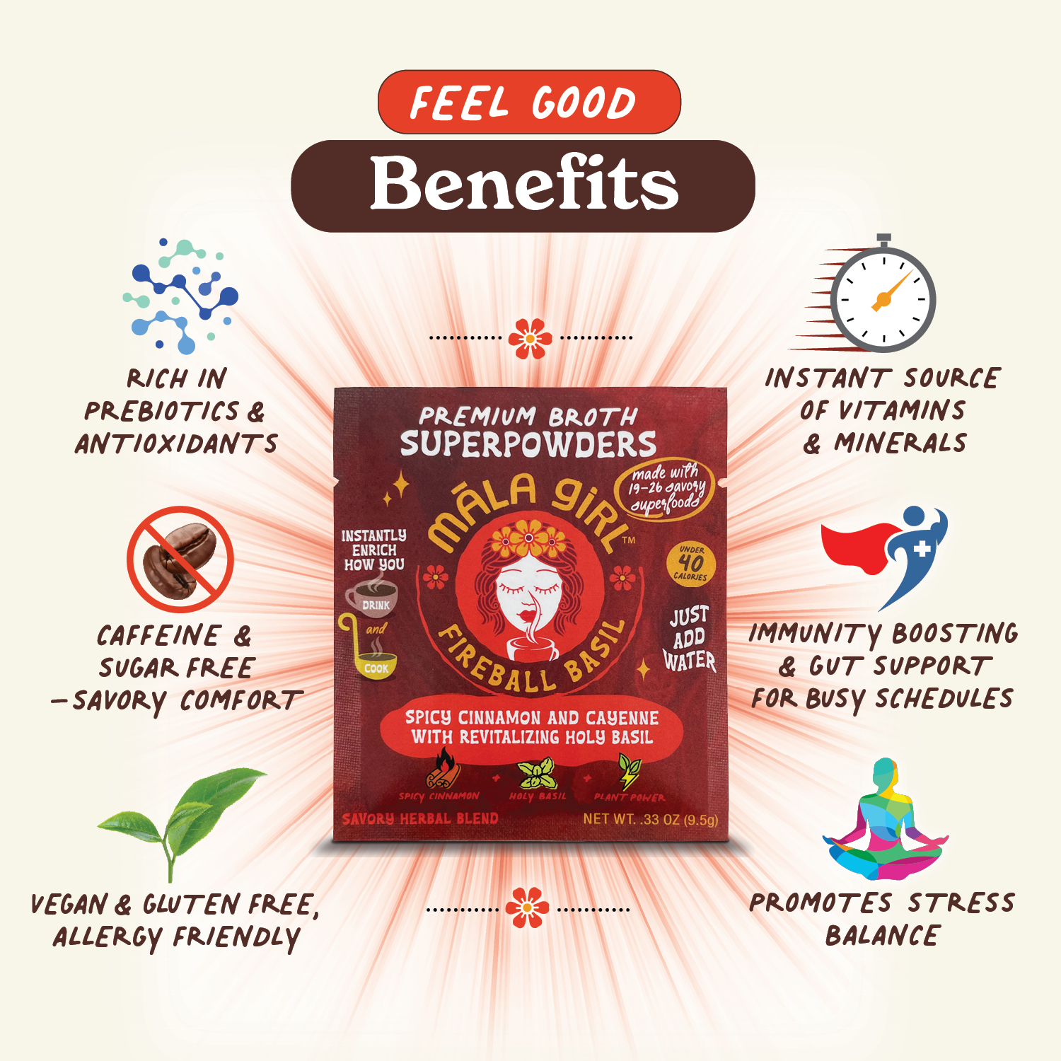 māla girl - Wholesale Soup - Superfood Instant Broth Powder w/ Spicy Cinnamon+Holy Basil5