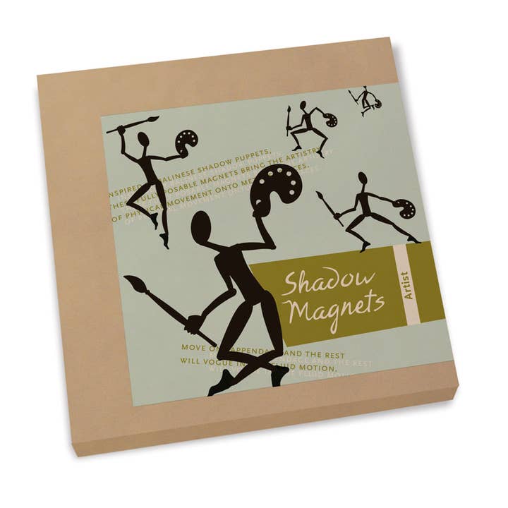 Elements2 Design - Wholesale Magnet - Shadow Magnet Artist – 12" Posable Black Silhouette Puppet2